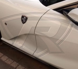 Ferrari 812 Superfast Tricolore Carbon Fiber Fender Shields